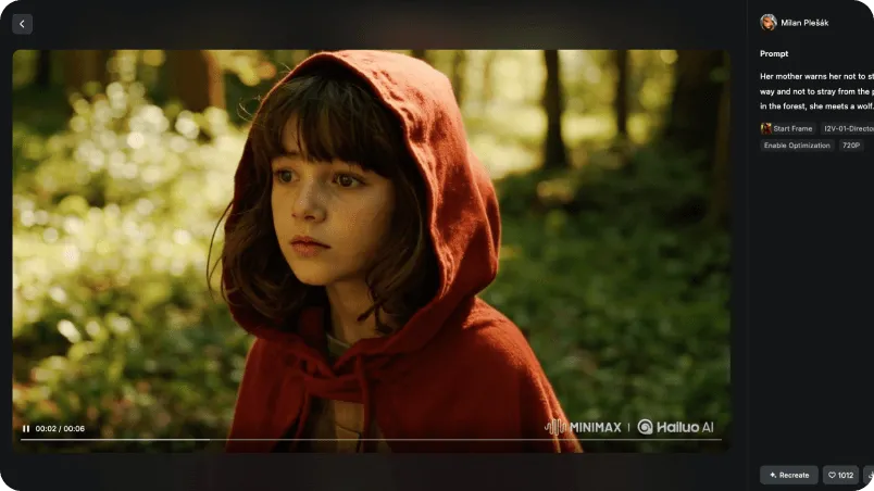 Hailuo text to video transformation