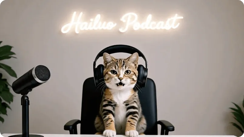 a cat wearing headphones