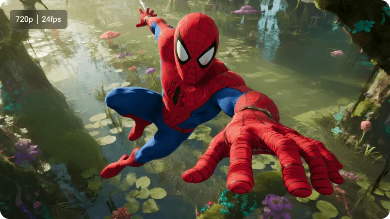Cinematic image of Spider-Man