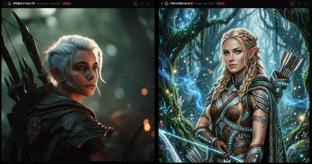 Nano Banana 2 vs Midjourney Fantasy Character Design