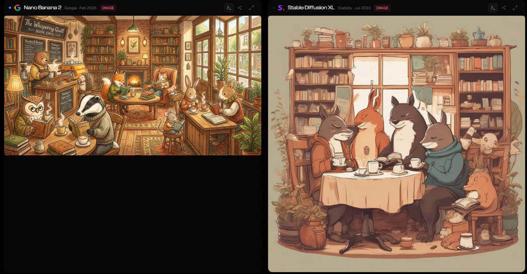 Nano Banana 2 vs Stable Diffusion Illustration