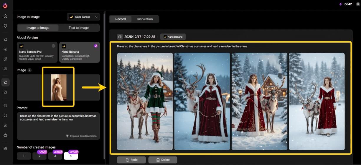make your personalized AI christmas portraits using LitVideo