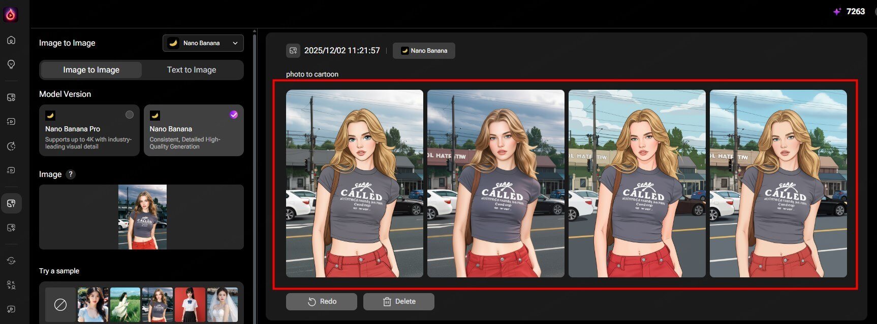 Photo to Cartoon Results