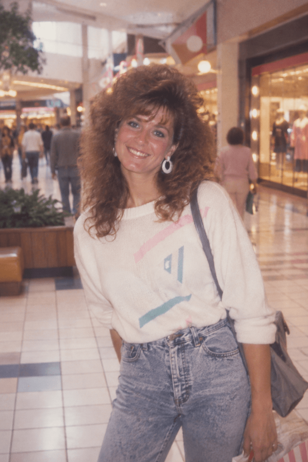 Example of a candid 1980s AI Movie Star Portrait