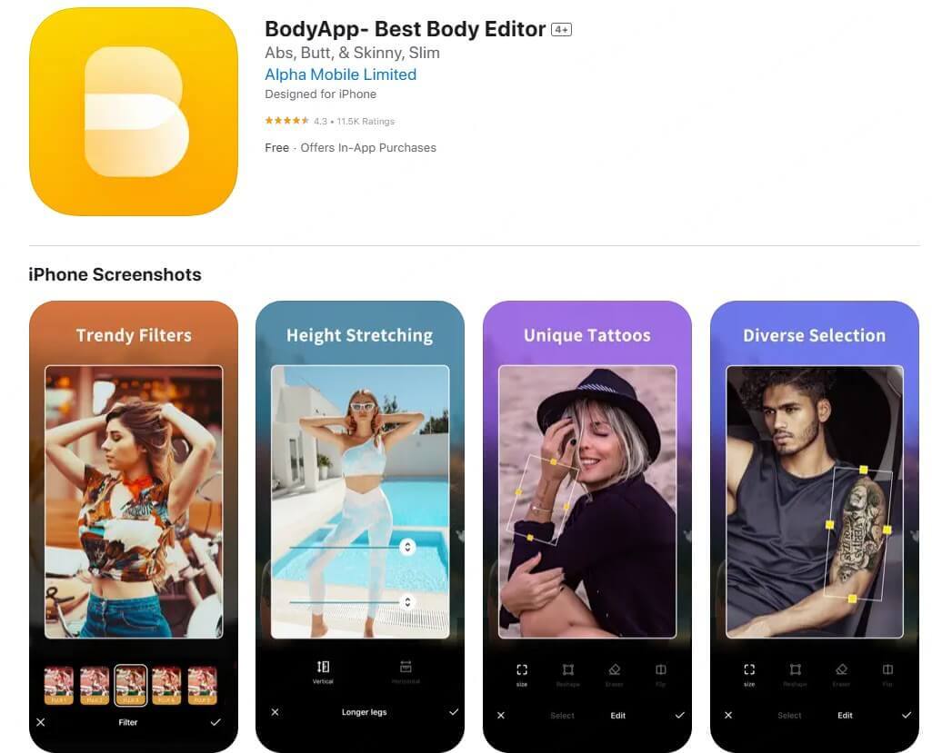 BodyApp apple store introduction