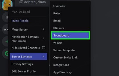 look for soundboard option