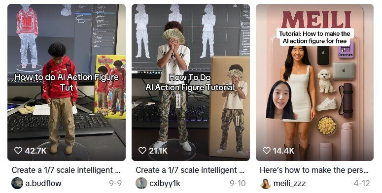 trending AI action figures on TikTok