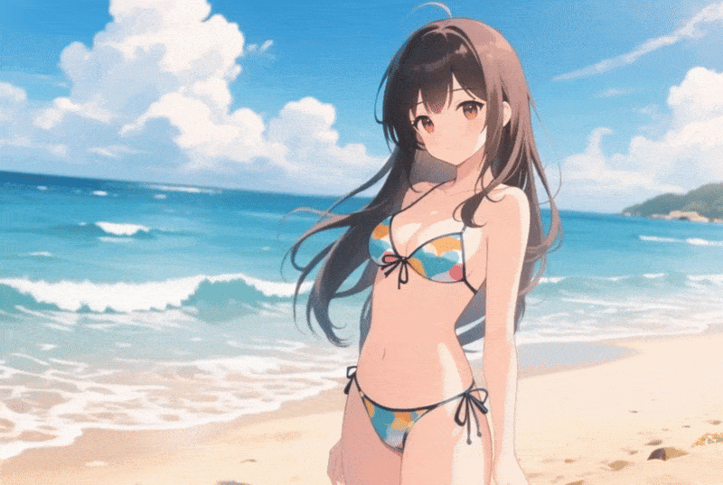 用 AI 影片產生器打造驚艷的動漫海灘藝術