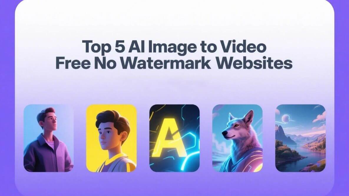 top 5 ai image to video free no watermark websites