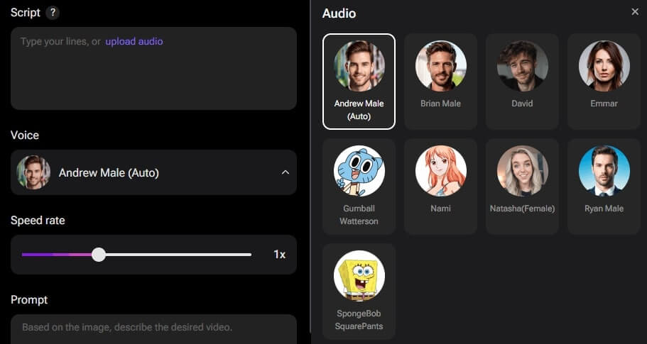 Choose a voice style