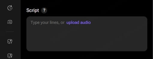 Upload your script or audio file