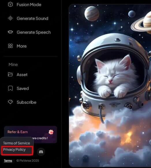 PixVerse AI Privacy Policy
