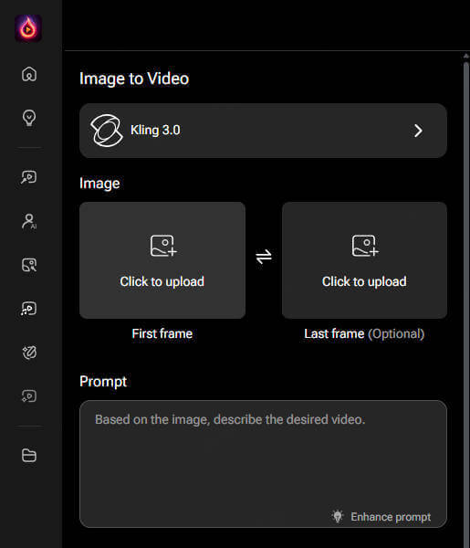 upload reference image and prompt