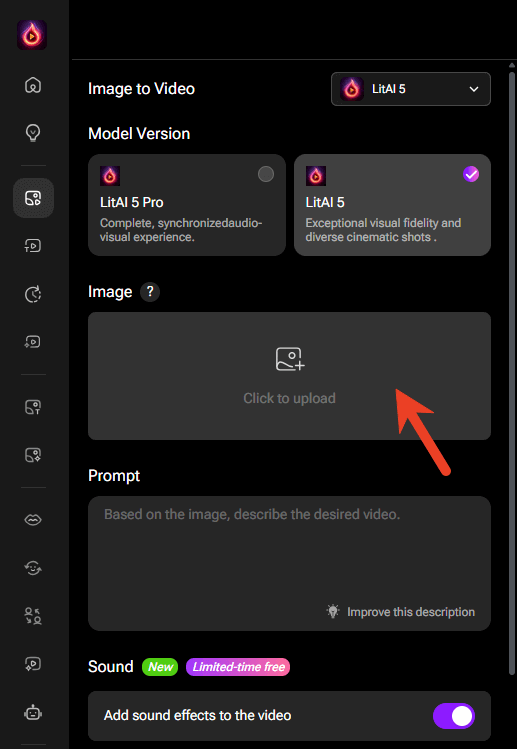 upload a photo to create