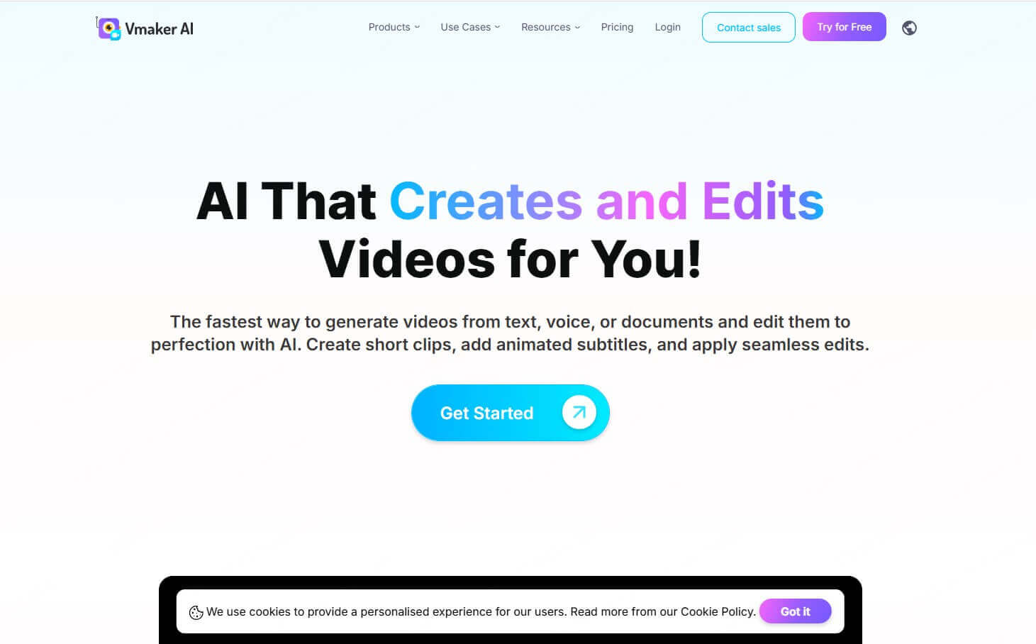 vmaker ai video generator