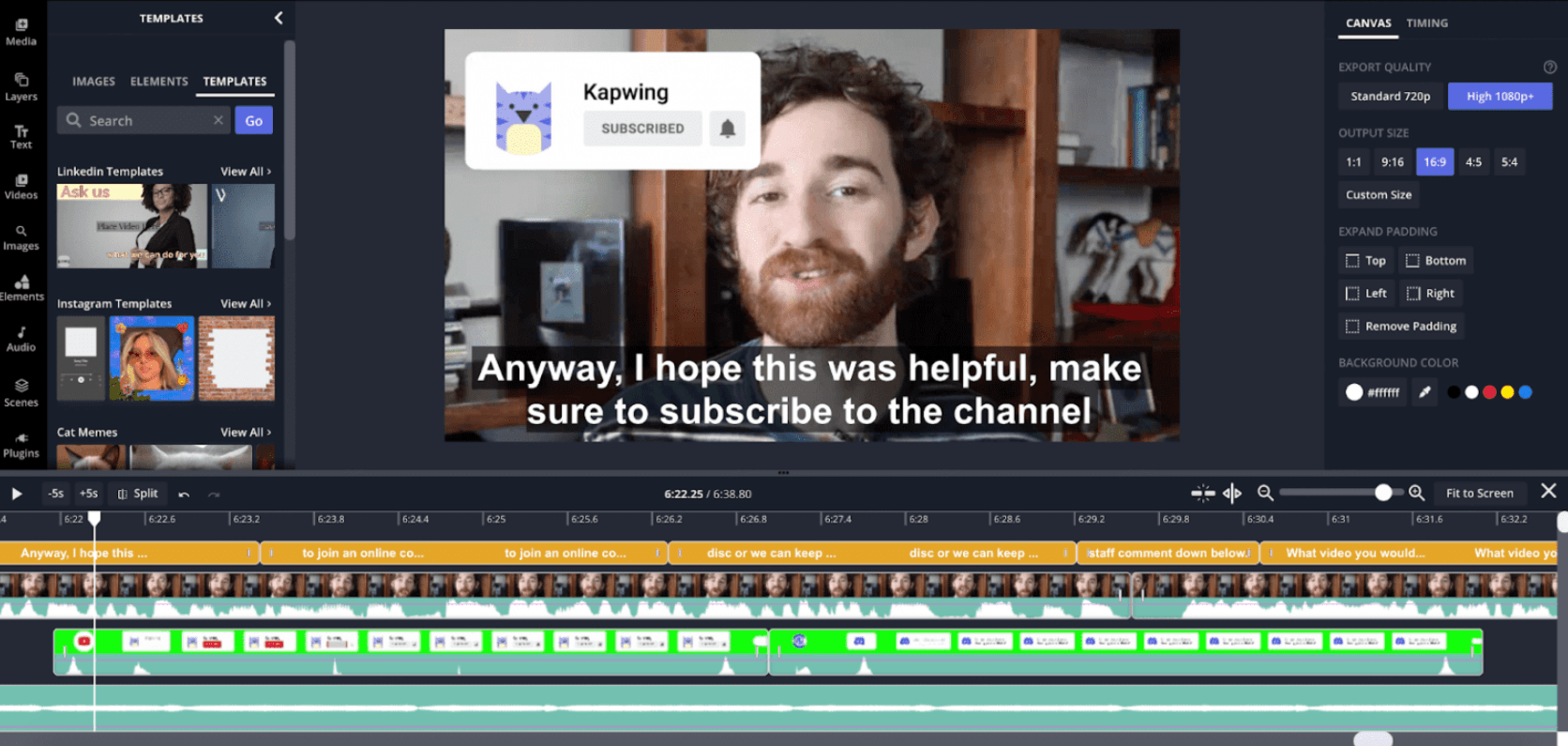kapwing-unblur-video