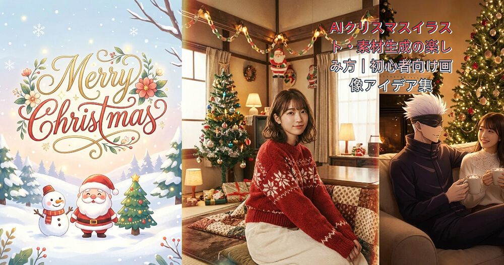 初心者でも簡単！クリスマスAIイラスト・素材生成ガイド｜画像・写真・動画を作成