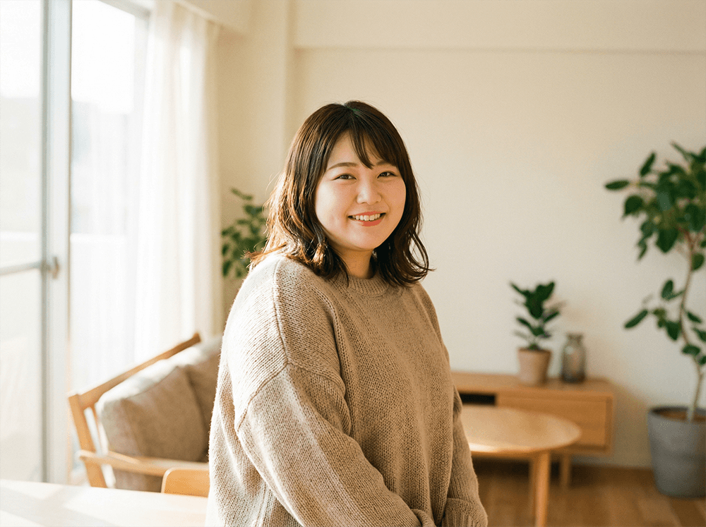 フォトリアル寄り・人物写真風のAIぽっちゃり画像生成