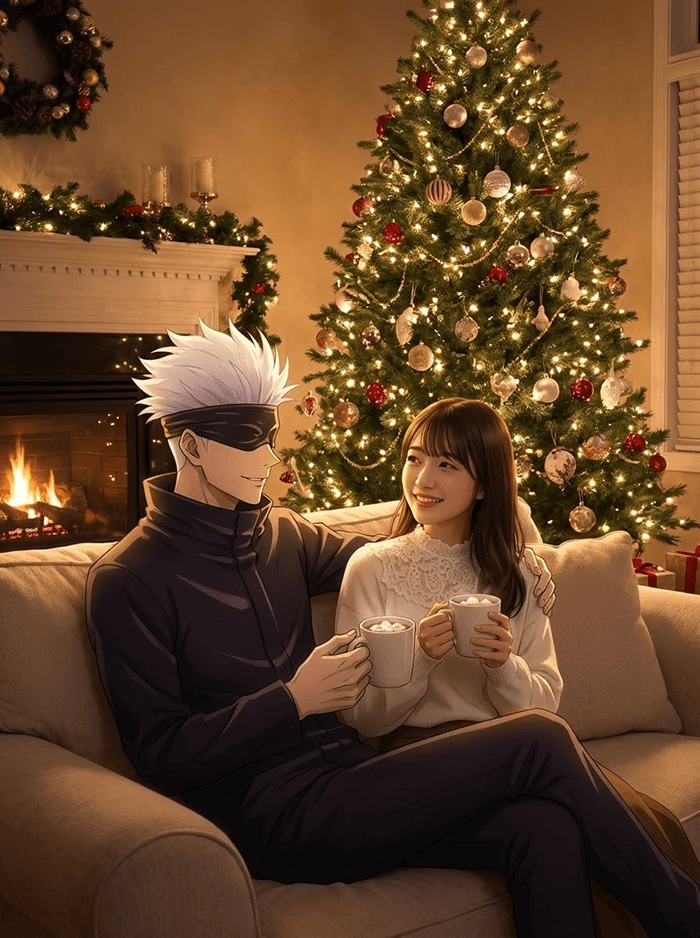 推しと一緒に過ごすAIクリスマス写真