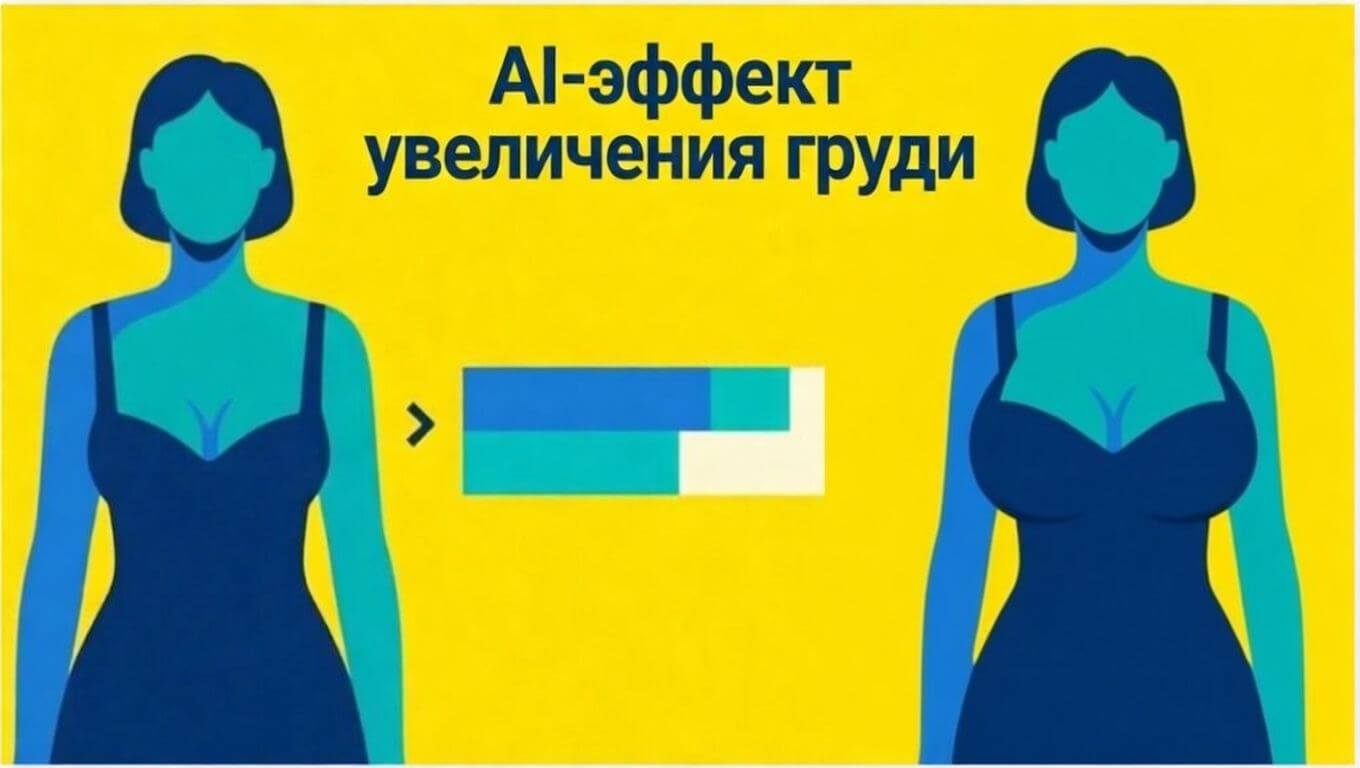 Посмотрите на результат увеличения груди «до» и «после»